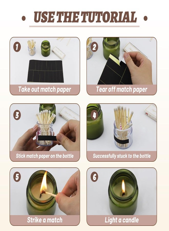 Abvsdu 80 PCS Match Striker Stickers, 2.35" Match Striker Paper with Adhesive, Ideal for Fireplace Matches - Image 5