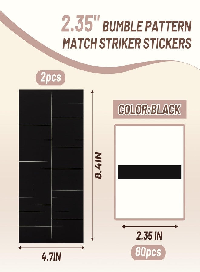 Abvsdu 80 PCS Match Striker Stickers, 2.35" Match Striker Paper with Adhesive, Ideal for Fireplace Matches - Image 2