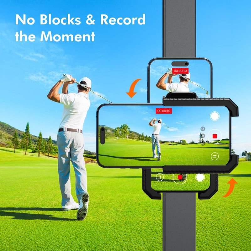 welvath Magnetic Golf Cart Phone Holder, Rotatable Phone Mount Holder Compatible with iPhone/Galaxy/Smartphones, Golf Cart Accessories for EZGO Club Car Yamaha,Gift for Men Women - Image 3