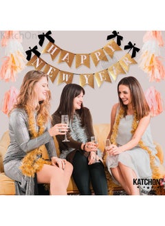 KATCHON KatchOn, Gold Glitter Happy New Year Banner - 10 Feet, No DIY | Happy New Year Sign, Happy New Year Decorations 2025 | New Years Eve Banner, New Years Decorations | New Years Eve Party Supplies 2025  - Image 3