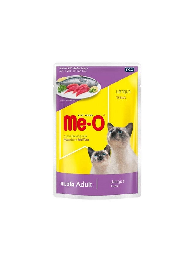 Me-O Pouch Wet Cat Food Tuna In Jelly 80 G, (Pack Of 12, 960G), All Life Stages - Image 1