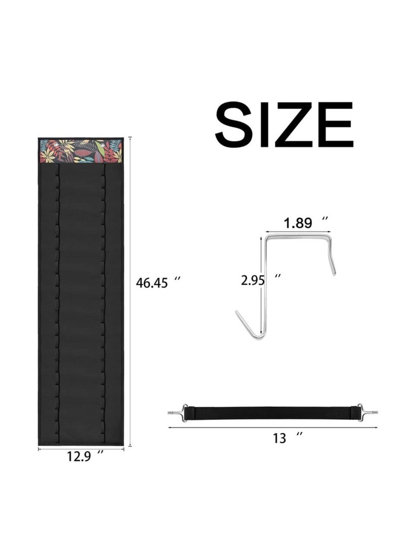 SYOSI Vinyl Storage Organizer, Vinyl Roll Holder with 48 Compartments, Hanging Vinyl Craft Storage Organizer, Black  - Image 2