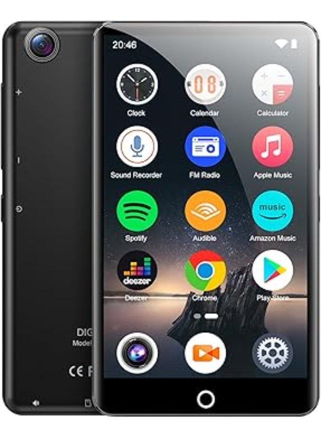 مشغل MP3 80GB مع بلوتوث وواي فاي، مشغل MP4 بشاشة لمس 4.02 بوصة مع كاميرا، مشغل MP3 اندرويد مع سبوتيفاي وديزر ومسموع ومشغل موسيقى مع مكبر صوت وراديو اف ام، يدعم حتى 1TB - Image 1