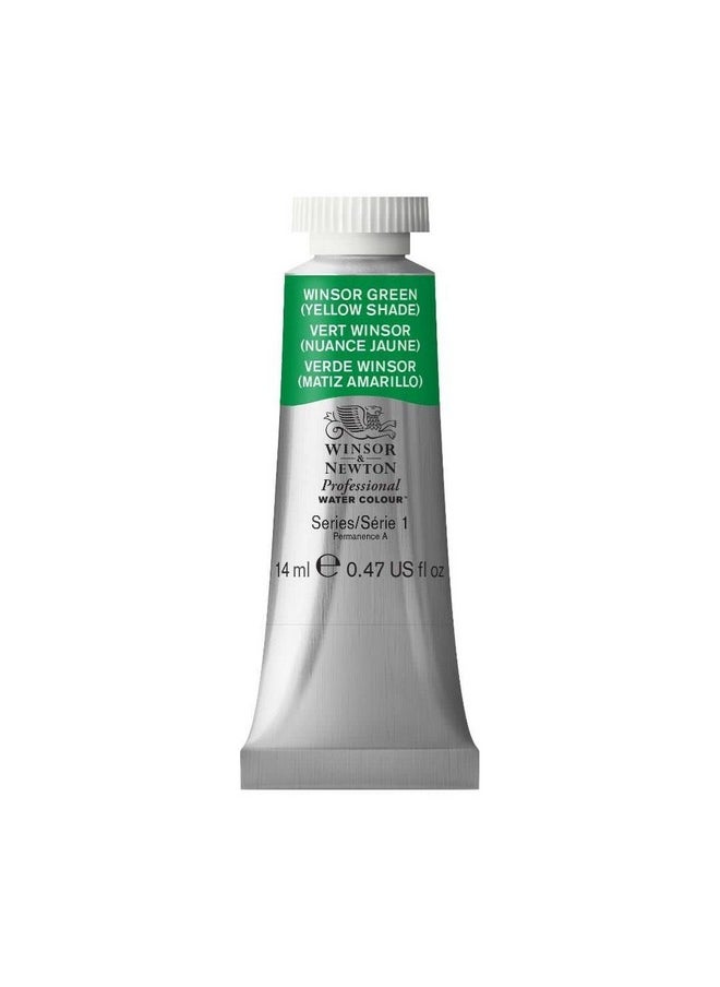 WINSOR & NEWTON Professional Water Colour 14 Ml - Winsor Green Yellow Shade (721) - Finely Pigmented, Vibrant, Vivid & Intermixable Artists' Water Colour Paints - More Colours Available  - Image 1