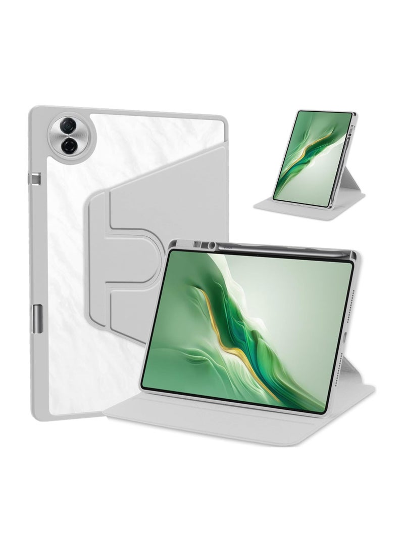 VKL Case Compatible with Honor Pad 10 12.1 Inch 2025 Tablet, Rotating Bracket Flip Cover Intelligent Protective Cover with Pen Slot and Auto Sleep/Wake-up (Gray) - Image 1