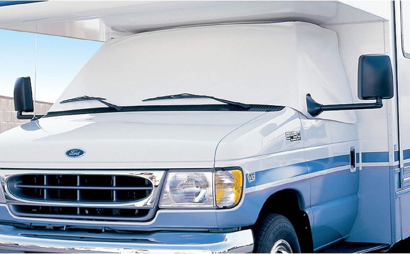 ADCO 2407 White Class C Windshield Cover for Ford 1997-2008 with Mirror Cutouts - Image 1