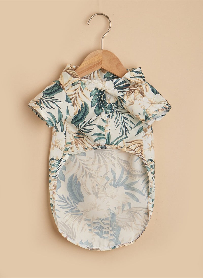 Loquat Squality Pet Dog Clothes Beach Shirts Casual Spring And Summer Clothes Beige - Image 1