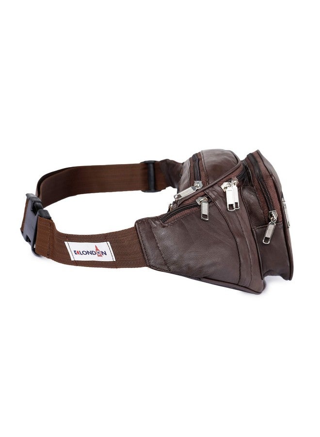 K London حقيبة خصر جلدية بنية للرجال والنساء من K London (1446_Brown) - Image 4