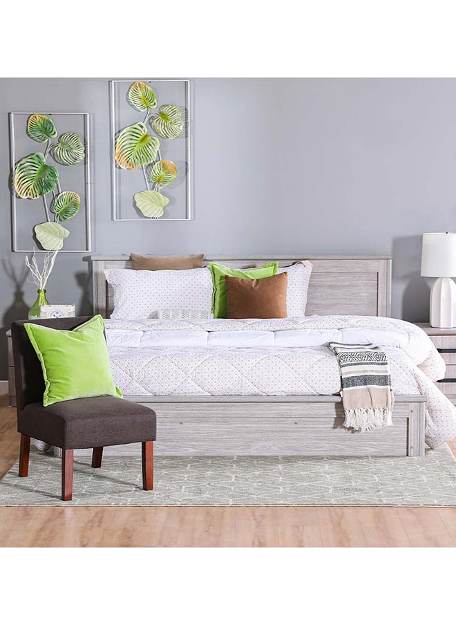 DANUBE HOME هيكل سرير ريموند مقاس كينج (180 × 200 سم) هيكل سرير قوي ومتين بتصميم عصري خشبي مزدوج وأثاث سرير هادئ ومريح مقاس 210 × 188 × 93 سم رمادي  - Image 2