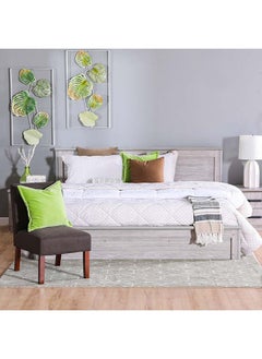Raymond King Size (180X200cm) Bed Frame Strong And Sturdy Modern Design Wooden Double Bed Furniture Quiet And Comfortable Bed 210x188x93 cm Grey