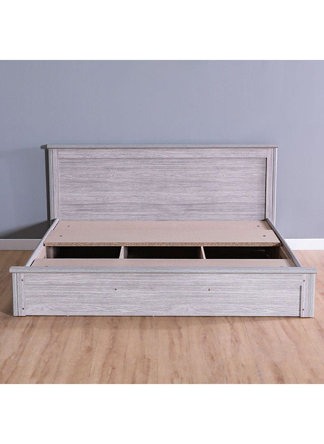 DANUBE HOME - Raymond King Size (180X200cm) Bed Frame Strong And Sturdy Modern Design Wooden Double Bed Furniture Quiet And Comfortable Bed 210x188x93 cm Grey - Image 1