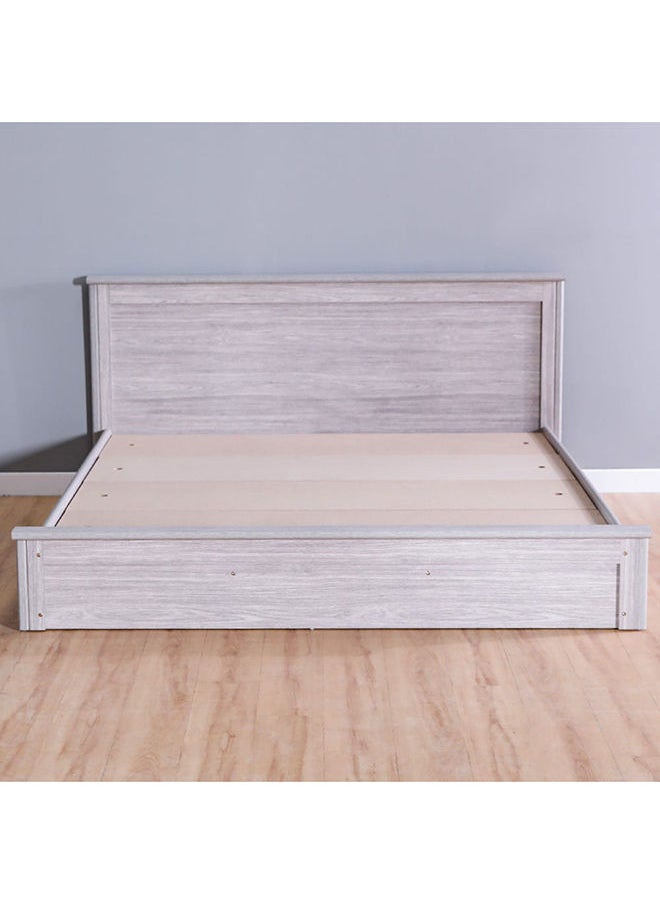 DANUBE HOME - Raymond King Size (180X200cm) Bed Frame Strong And Sturdy Modern Design Wooden Double Bed Furniture Quiet And Comfortable Bed 210x188x93 cm Grey - Image 1