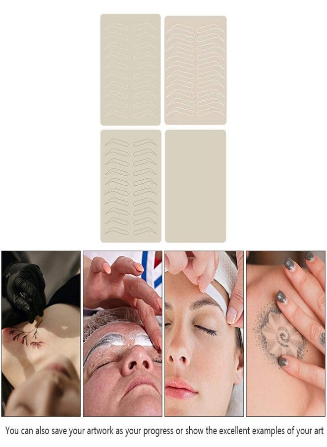 Aravli Eyebrow Skin Practice Microblading Practice Skin Practice Sheet Permanent Makeup Silicone Skins Practice Brow Micro- Blading And Needling Fake Skin Sheets for Makeup Practice (3) - Image 3