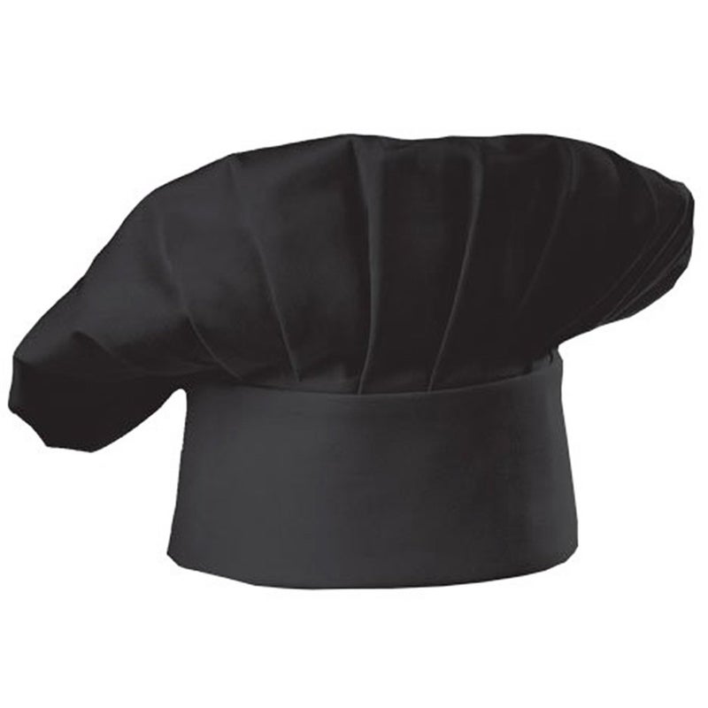 Hyzrz Hyzrz Chef Apron Hat Set  Chef Hat and Kitchen Apron Adult Adjustable Apron with Butcher Hat Baker Costume Kitchen Pocket Apron for Men and Women Father 's Gift (Black)  - Image 2