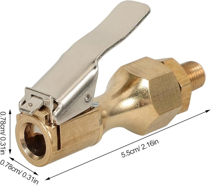 2 قطعة من محول نفخ الإطارات سريع التوصيل ذو المشبك الهوائي ذاتي القفل للسيارة والشاحنة والدراجة - Image 3