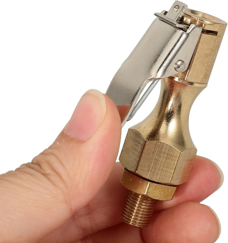 2 قطعة من محول نفخ الإطارات سريع التوصيل ذو المشبك الهوائي ذاتي القفل للسيارة والشاحنة والدراجة - Image 5