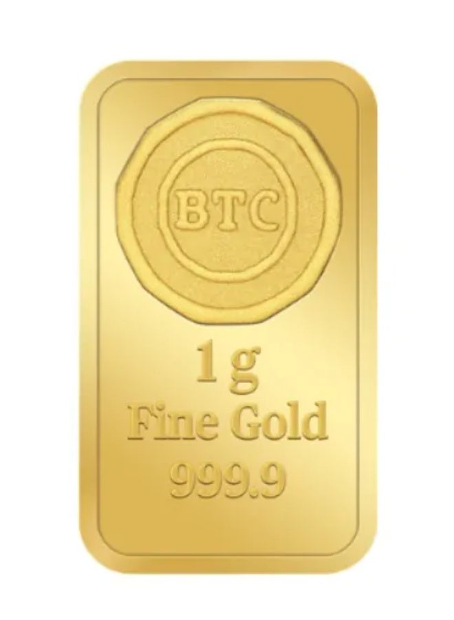 بي تي سي 1جم سبيكة ذهب عيار 24 - نور السموات - Image 3