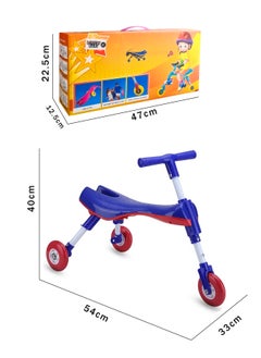 LB Toddler 3-Wheel Folding Ride-On Toy No Assembly Required Baby Walking Tricycle EVA/Urethane Wheels  - Image 5