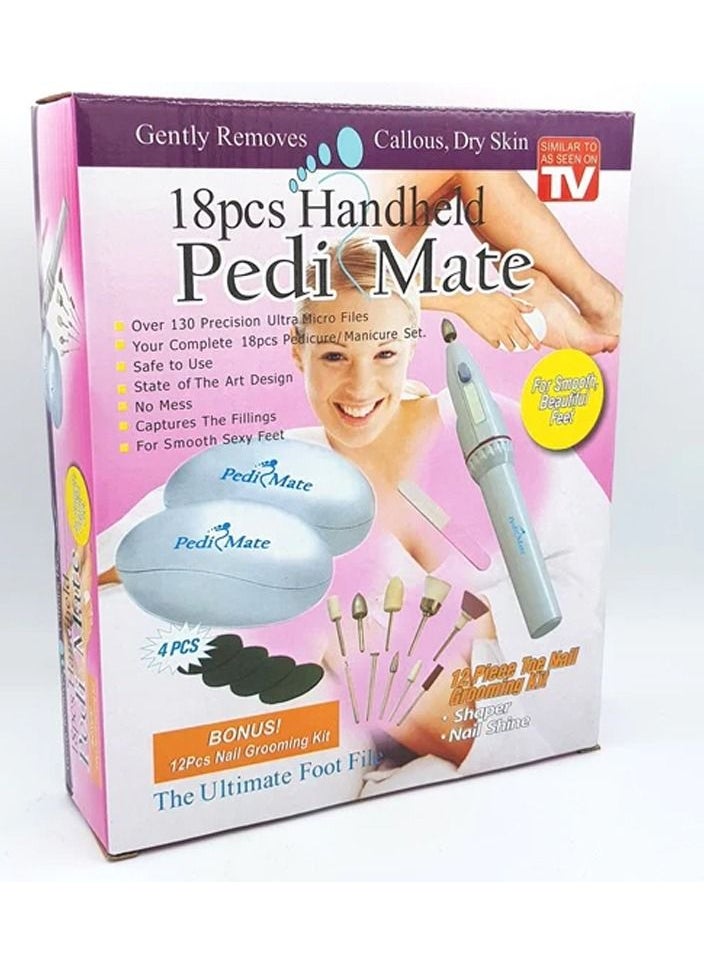 Pedi Mate - 18 Pieces - Handheld Pedi Mate Manicure/Pedicure Foot File - Image 1