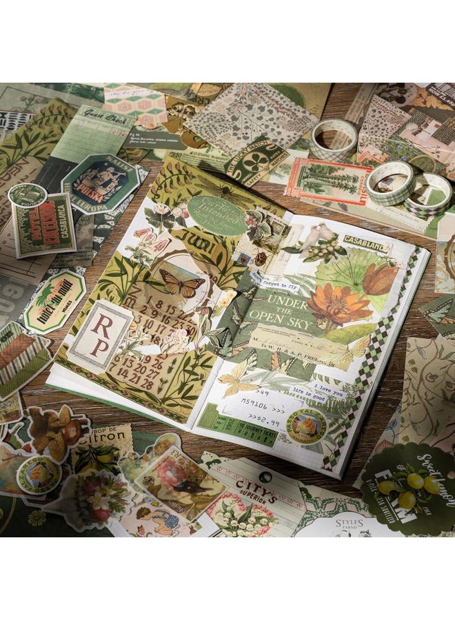 JOYCHOIC Vintage Junk Journal Supplies Aesthetic Journaling Kit, Scrapbook Papers Stickers Large Collection for Bullet Scrapbooking Materials, Planner DIY Arts Craft Collage, Girls, Adults - Image 2