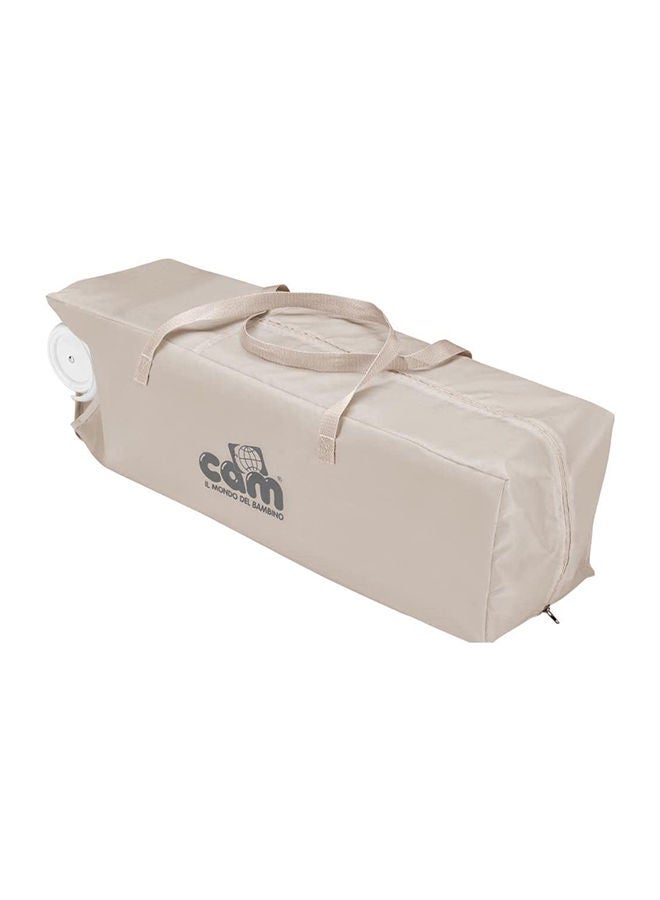 cam سرير سفر ليتينو ديلي بلس - وردي - سرير سفر مدمج يمكن أخذه في أي مكان، من 0 إلى 36 شهرًا، 2 عجلات، حقيبة سفر، طي مدمج، جيب كبير، سرير أطفال، سرير رضيع - Image 3