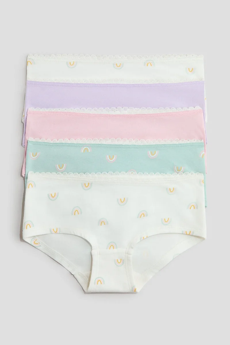 اتش اند ام سراويل هيبستر من القطن - عبوة من 5 قطع