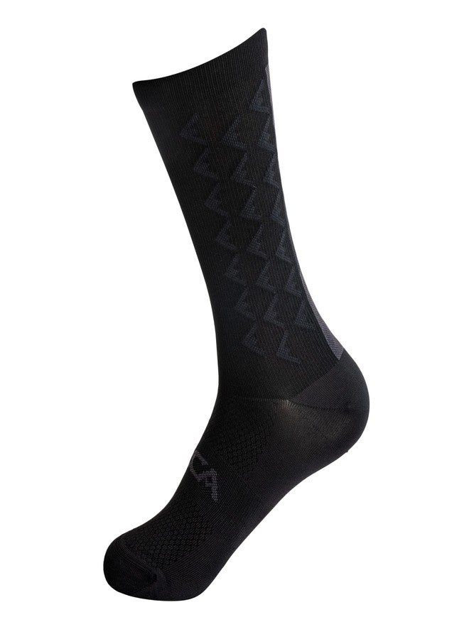 SILCA Tall Aero Cycling Socks - Super Thin Socks Unisex, aero socks designed for Aero Marginal Gains, 19.5cm cuff (as1, alpha, m, regular, regular, Black) - Image 1