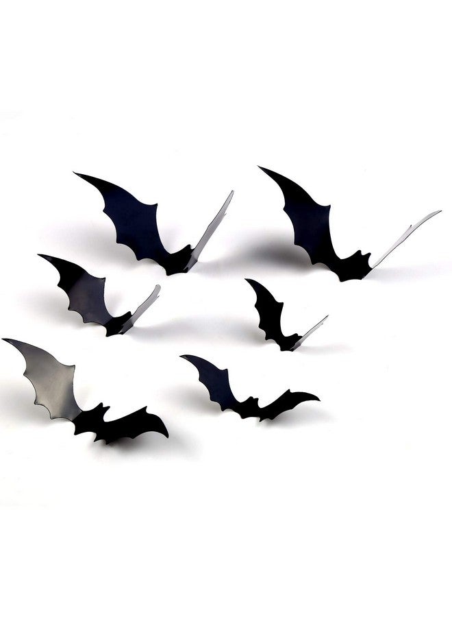 DIYASY Bats Wall Decor,120 Pcs 3D Bat Halloween Decoration Stickers for Home Decor 4 Size Waterproof Black Spooky Bats for Room Décor - Image 4