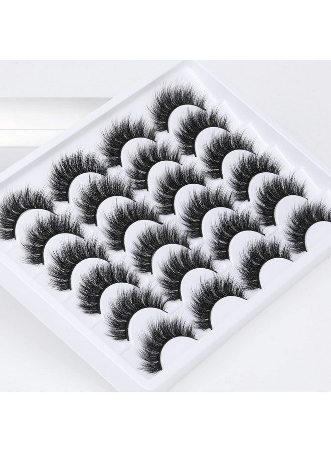 Newcally Eyelashes False Lashes Fluffy 18Mm Long Faux Mink Eye Lashes Pack Dramatic Thick Volume Fake Eyelashes 12 Pairs Soft Reusable Lashes Multipack - Image 4