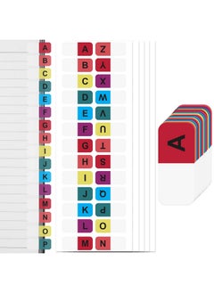 OIIKI 728Pcs Colorful Alphabet Tabs A To Z 26 Letters Alphabet Stickers Alphabetical Tabs Indexes School Alphabet Label Stickers For Books Dictionary Notes File 28 Sheets  - Image 1