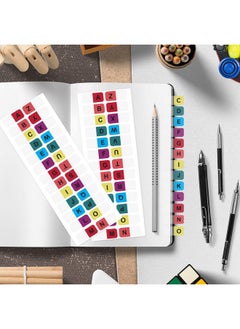 OIIKI 728Pcs Colorful Alphabet Tabs A To Z 26 Letters Alphabet Stickers Alphabetical Tabs Indexes School Alphabet Label Stickers For Books Dictionary Notes File 28 Sheets  - Image 3