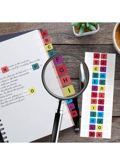 OIIKI 728Pcs Colorful Alphabet Tabs A To Z 26 Letters Alphabet Stickers Alphabetical Tabs Indexes School Alphabet Label Stickers For Books Dictionary Notes File 28 Sheets  - Image 5