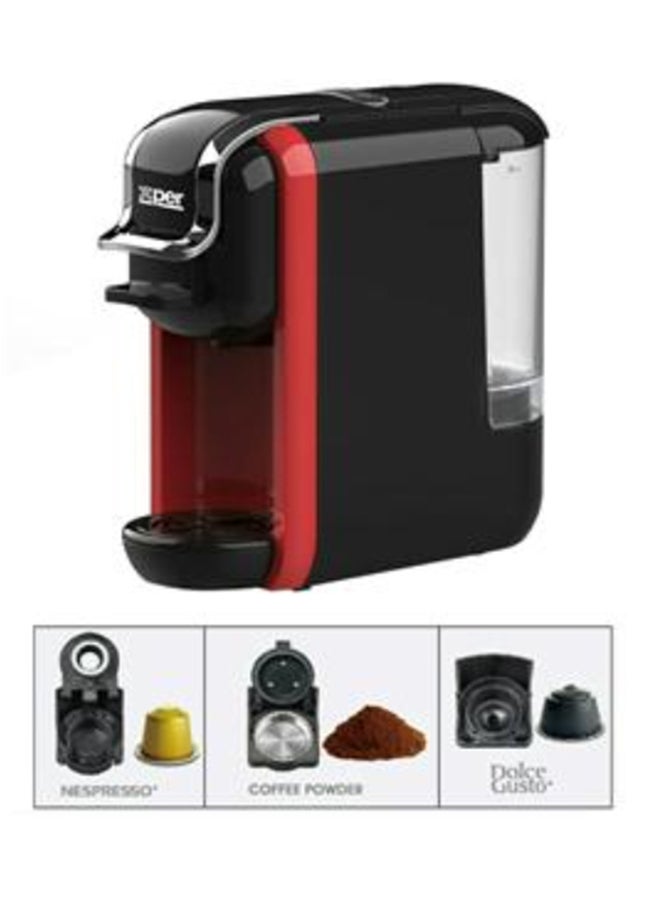 Xper coffee maker for capsules and coffee, 1450 Watts, 19 Bar, Red, XPC-90R - Image 1