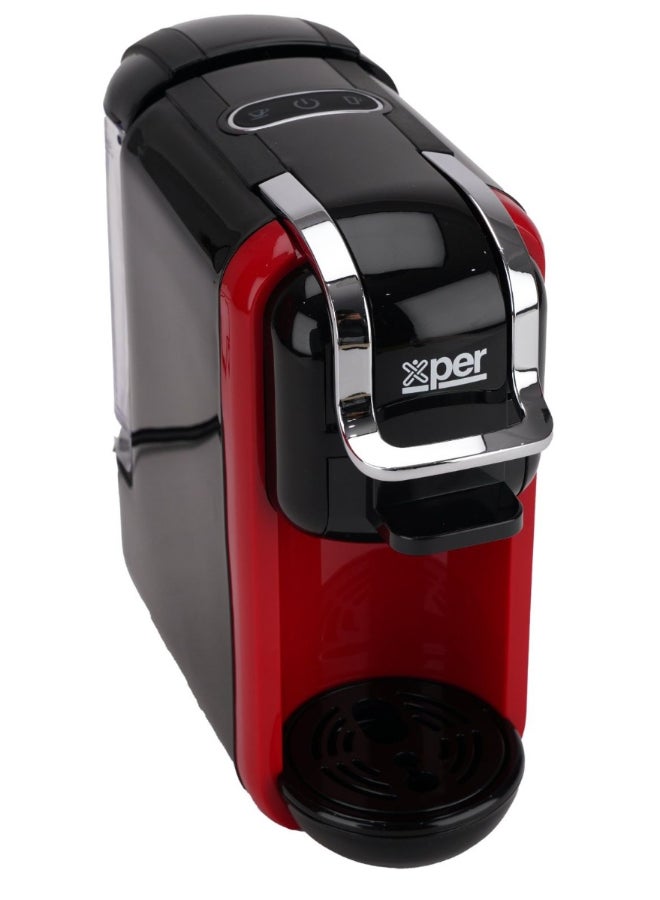 Xper coffee maker for capsules and coffee, 1450 Watts, 19 Bar, Red, XPC-90R - Image 4