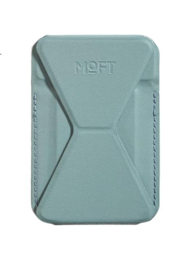 Moft Magnetic Phone Stand For Apple Iphone 15/14/13/Pro Max, Card Holder, Desktop Wireless Charging, Compatible With Selfie Magsafe, Spring Lake Green (Enhanced Version) - Image 1