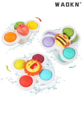 Bathtub and Pool Spinning Toy Set: 3-Piece Sun, Bee, and Carrot Suction Cup Spinners for Baby Sensory Development - pzsku/Z66D38AA1F083D13CFEC2Z/45/1746226140/8592a542-d0b2-48cb-aa35-c5c5e0d75041
