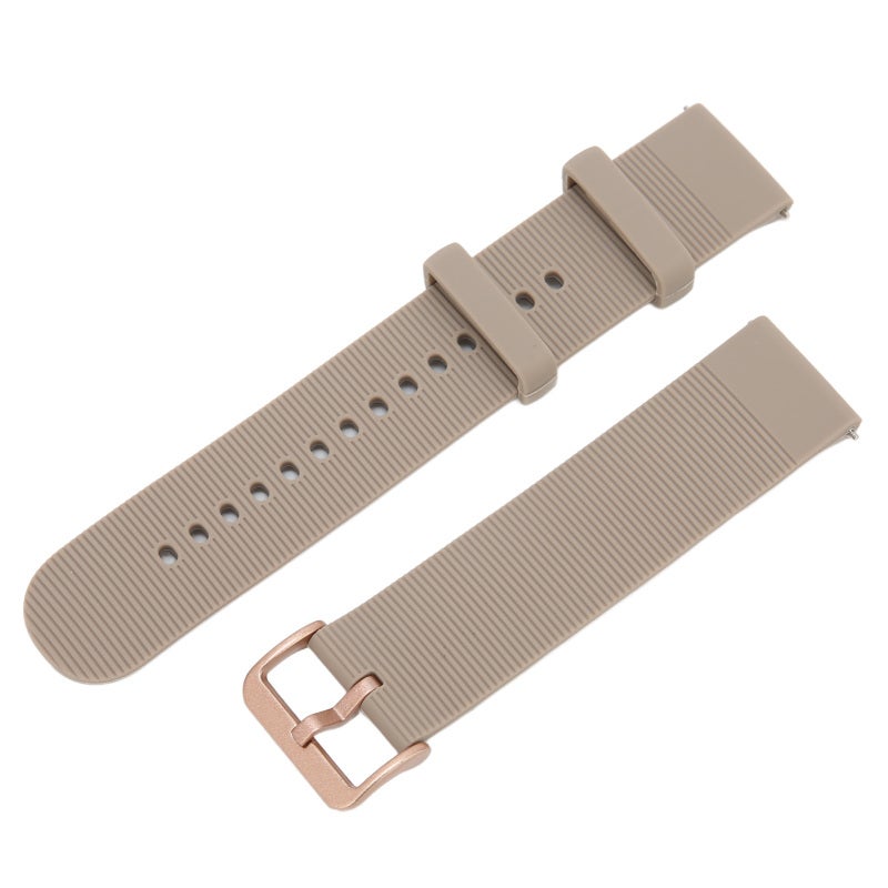 Silicone Watch Strap Adjustable Elastic Loop Grey Silicone Watchband - Comfortable Breathable Smartwatch Strap for Amazfit GTS 3 - Image 4