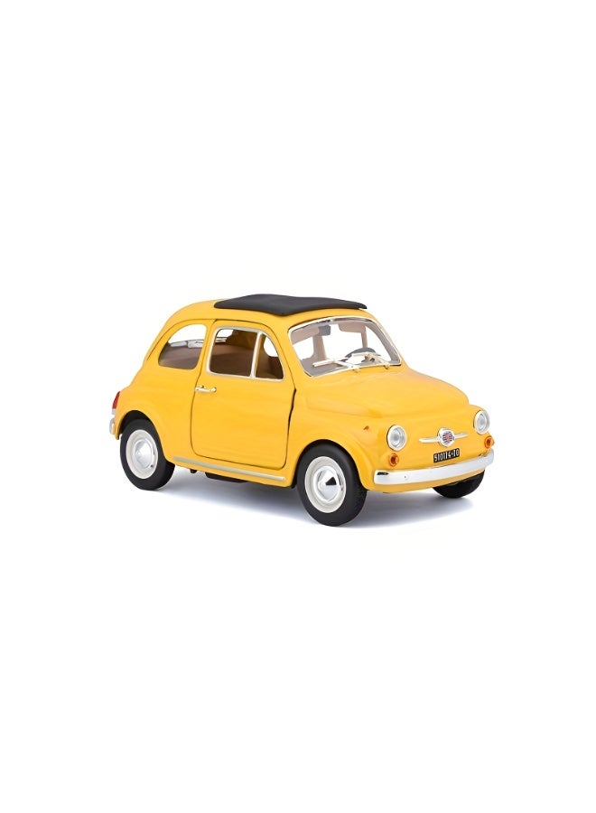 Bburago 1:21 Scale Die-Cast Fiat 500F Model Car | Wind Powered Weather-Resistant Zinc Alloy Display Vehicle | Classic Mini Car Collectible for Desk Decor and Enthusiasts - Image 5
