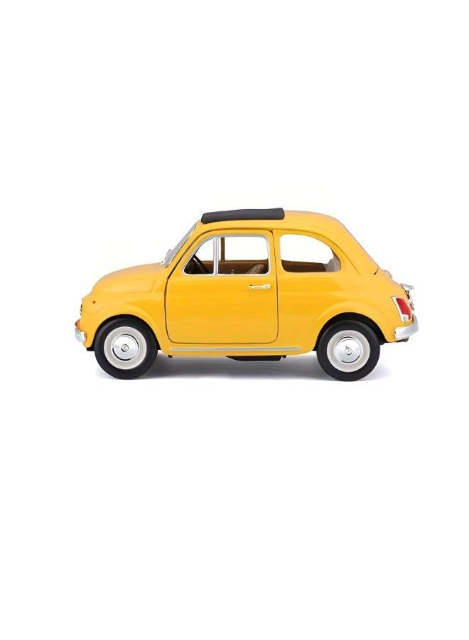 Bburago 1:21 Scale Die-Cast Fiat 500F Model Car | Wind Powered Weather-Resistant Zinc Alloy Display Vehicle | Classic Mini Car Collectible for Desk Decor and Enthusiasts - Image 4