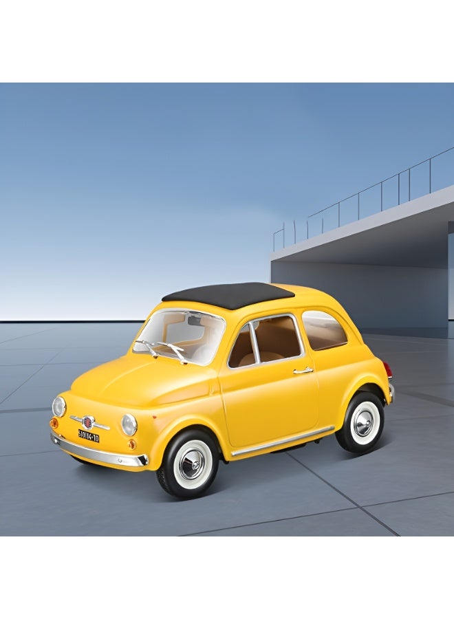 Bburago 1:21 Scale Die-Cast Fiat 500F Model Car | Wind Powered Weather-Resistant Zinc Alloy Display Vehicle | Classic Mini Car Collectible for Desk Decor and Enthusiasts - Image 3
