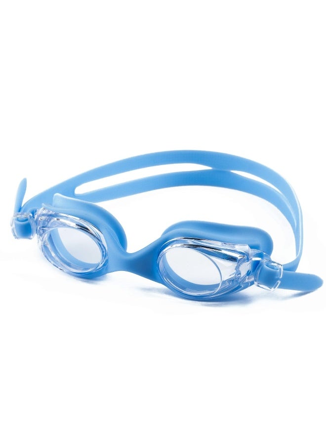 BOLDFIT نظارات سباحة للأطفال، للأولاد مع حزام قابل للتعديل، نظارات سباحة للبنات، نظارات سباحة محكمة الهواء للأطفال، نظارات سباحة - زرقاء - Image 1