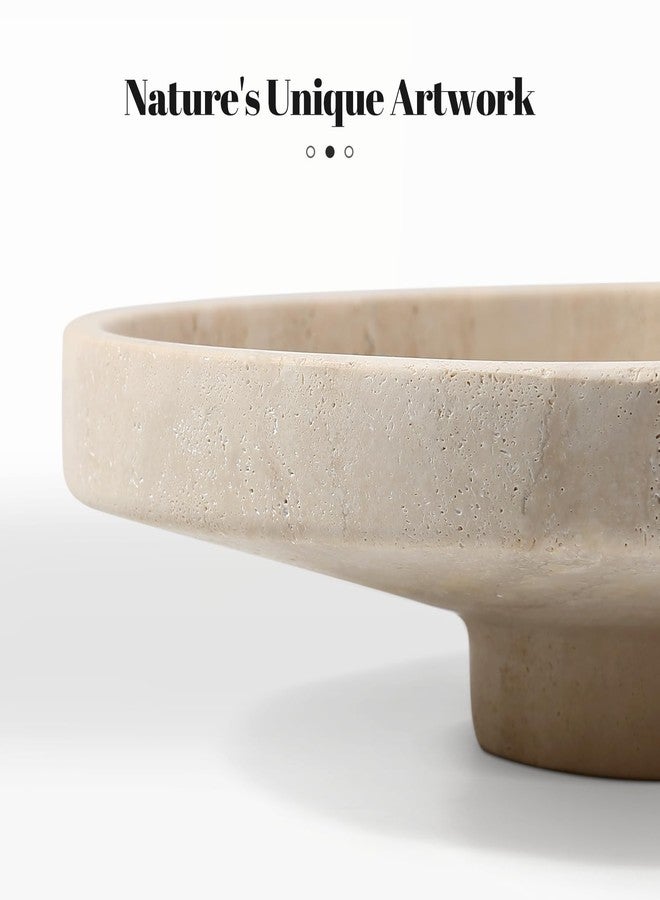 Koville Natural Travertine Fruit Bowl for Kitchen Counter – Decorative Stone Serving Marble Bowl for Fresh Fruits, Snacks, and Home Decor Centerpiece - Image 4
