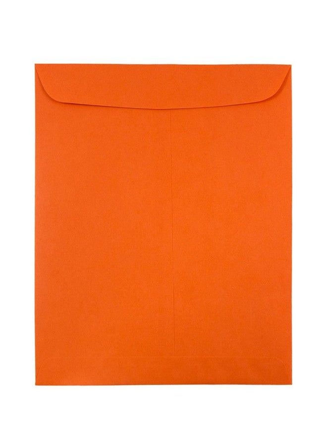 JAM Paper 9 X 12 Open End Catalog Colored Envelopes Orange Recycled 100 Pack  - Image 2