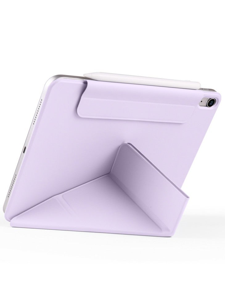 حافظة لجهاز iPad Air 13 (2025)/(2024) مصنوعة من جلد البولي يوريثان والبولي يوريثان مع حامل أوريجامي مغناطيسي - أرجواني - Image 3