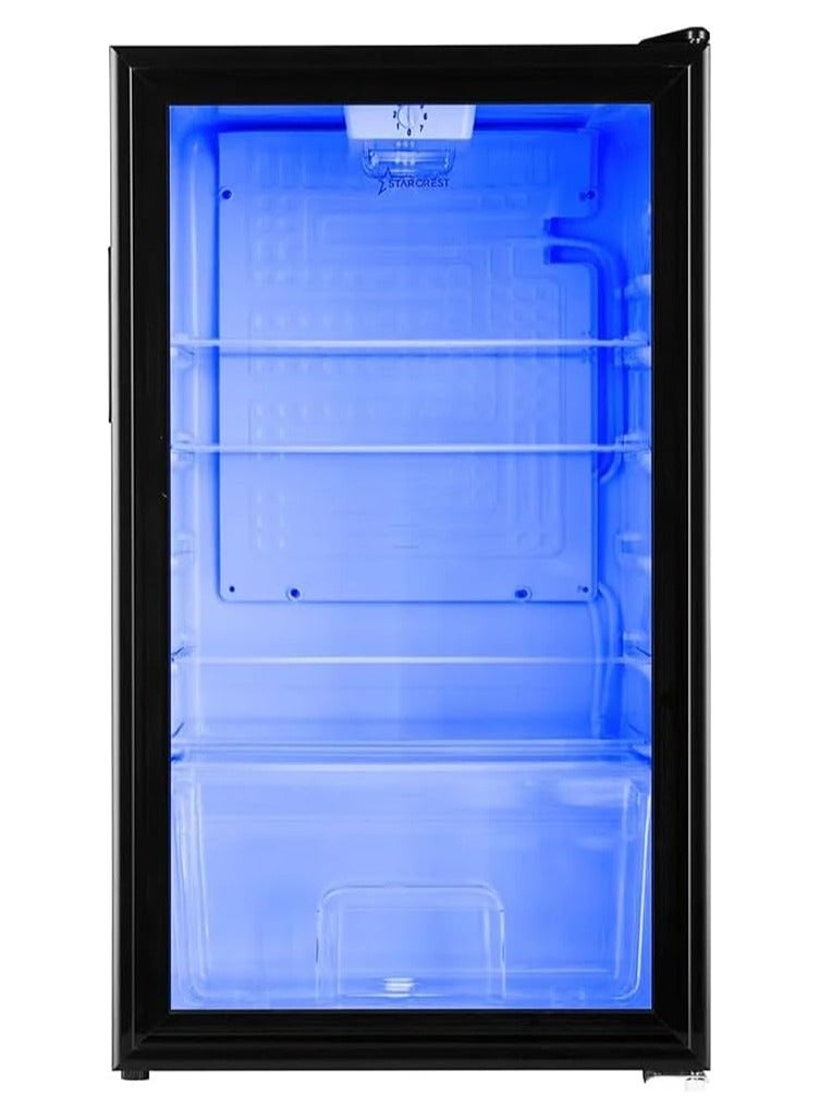 LC Multi-Functional Mini Fridge with Glass Door Display, 73L Capacity, Adjustable Temperature, LED Light, Compact Beverage and Snack Cooler for Home, Office, Dorm, Salon, or Café With 2 Year Warranty - Image 4