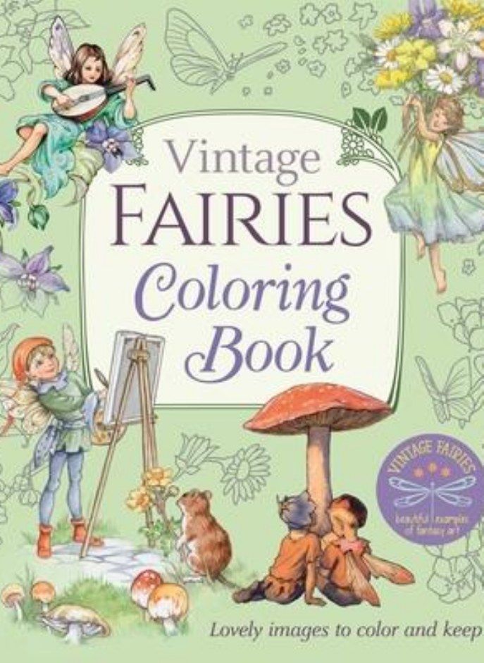 VINTAGE FAIRIES COLORING BK