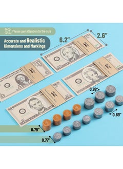 Mr. Pen Play Money For Kids 150 Pcs Ages 3+ Toy Money Money Games Fake Money For Kids Pretend Money Toddler Learning Money Kids Play Money Realistic Money Fake Cash Coins For Kids  - Image 4