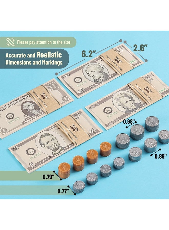 Mr. Pen Play Money For Kids 150 Pcs Ages 3+ Toy Money Money Games Fake Money For Kids Pretend Money Toddler Learning Money Kids Play Money Realistic Money Fake Cash Coins For Kids  - Image 4