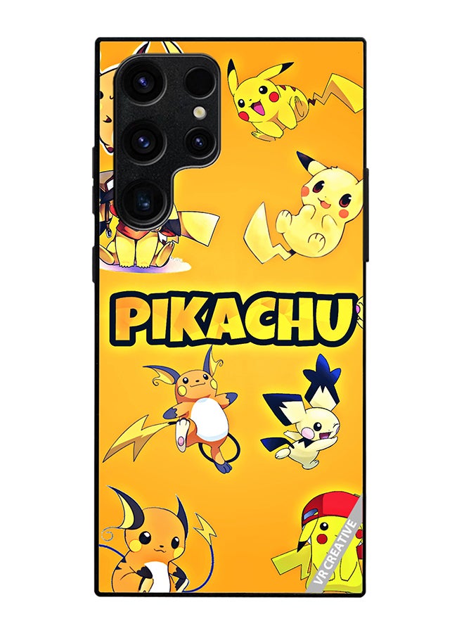 Protective Case Cover For Samsung Galaxy S25 Ultra Pikachu Surfing Design Multicolour