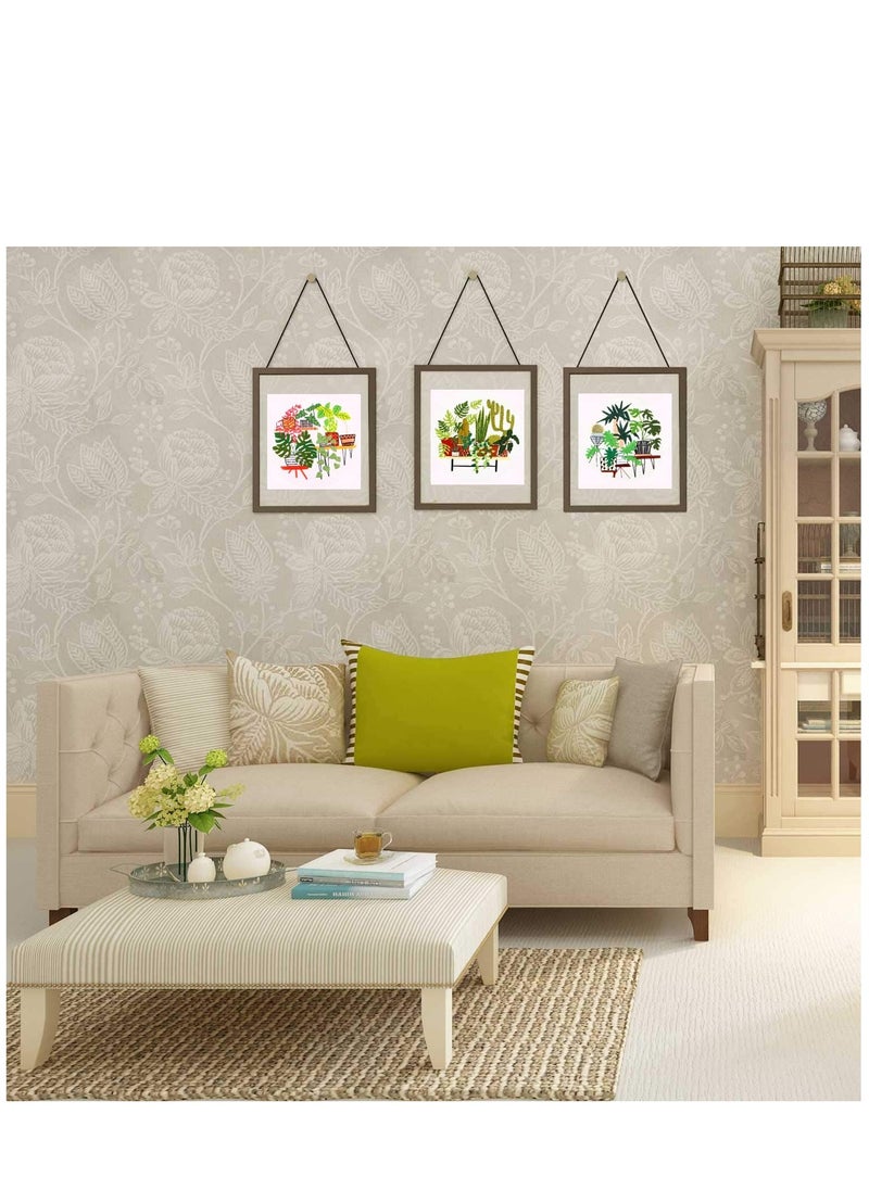 KASTWAVE - Embroidery Starter Kit with Pattern and Instructions, 3 Sets Cross Stitch Kit Include Embroidery Clothes with Plants Flowers Pattern, 1 Embroidery Hoops, Color Threads and Tools, Deco - Image 1